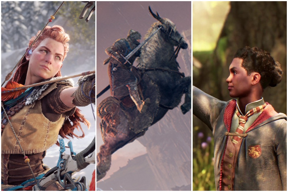 Horizon Forbidden West, Elden Ring and Hogwarts Legacy are just three of the titles coming our way in 2022 / Picture Credits (l-r): Guerrilla Games, Bandai Namco, Portkey Games
