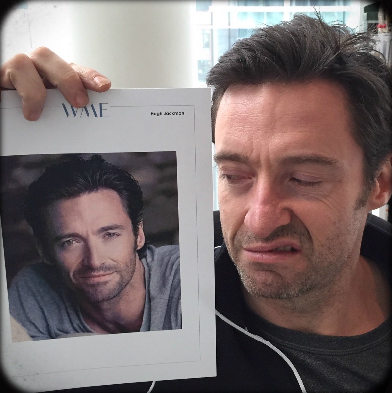 Hugh Jackman posted a 'throwback with a throwback' on Twitter / Picture Credit: Twitter/SIPA USA/PA Images