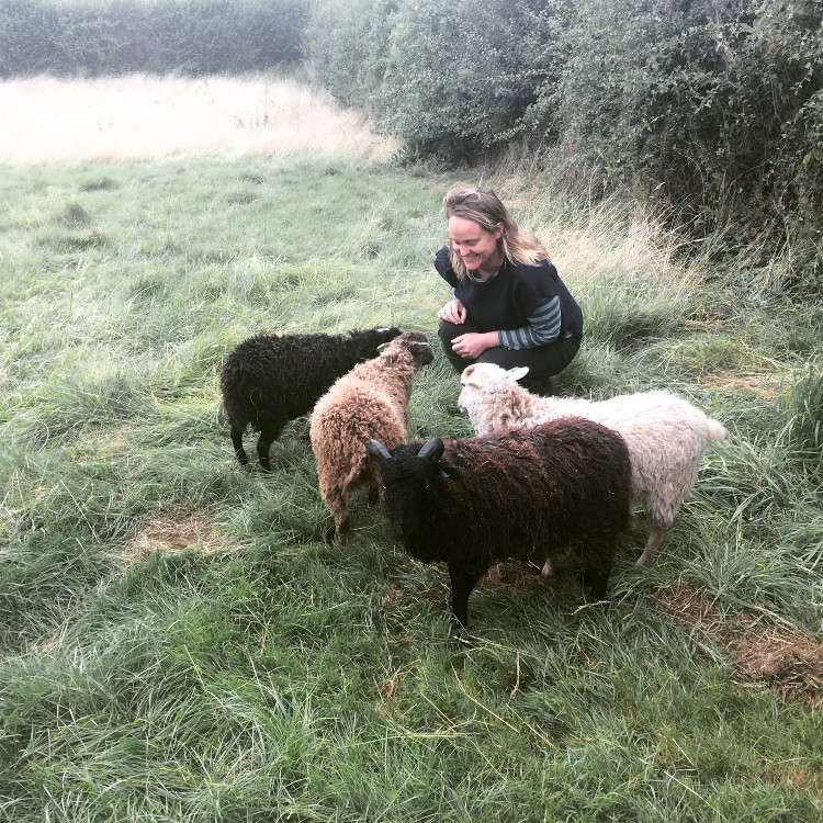 Katy Moran with her sheep