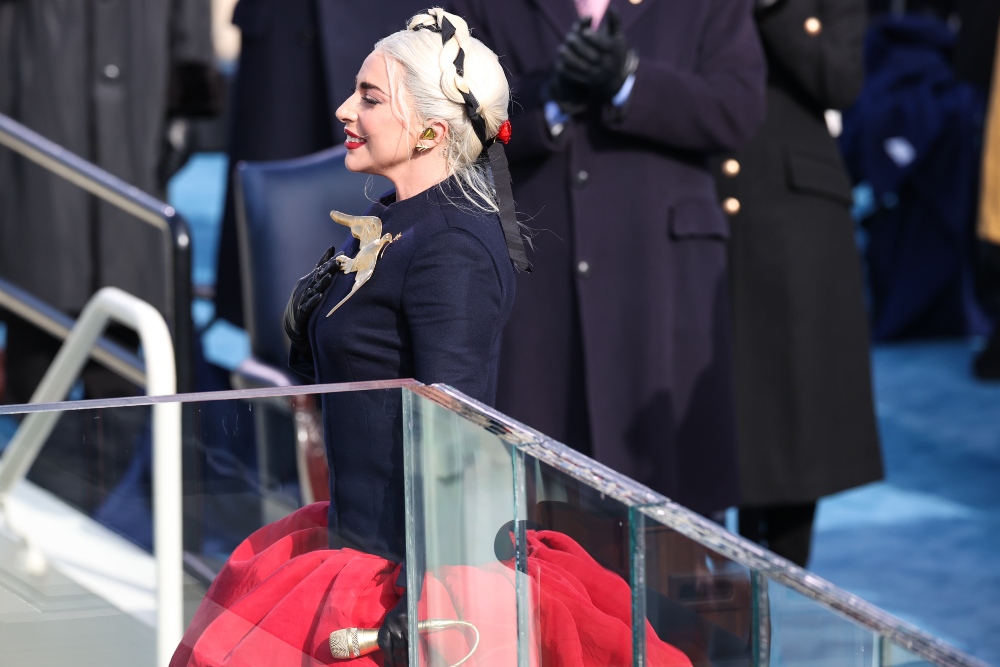 Lady Gaga during the Inauguration Day ceremony of President Joe Biden and Vice President Kamala Harris / Picture Credit: Sipa USA/SIPA USA/PA Images