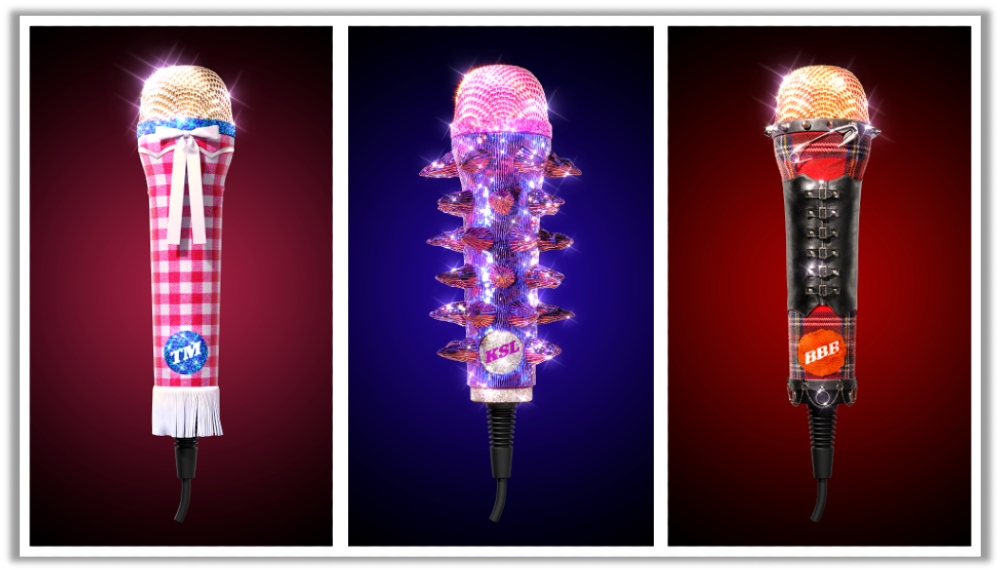 Here are three of the eye-catching drag microphone designs!
