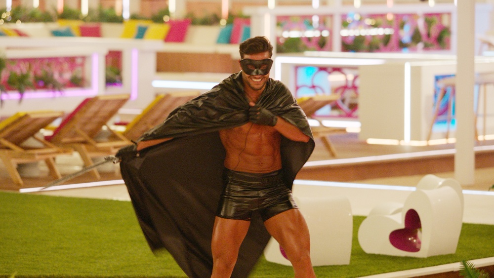 Davide dresses as a masked bandit in tonight's challenge / Picture Credit: ITV