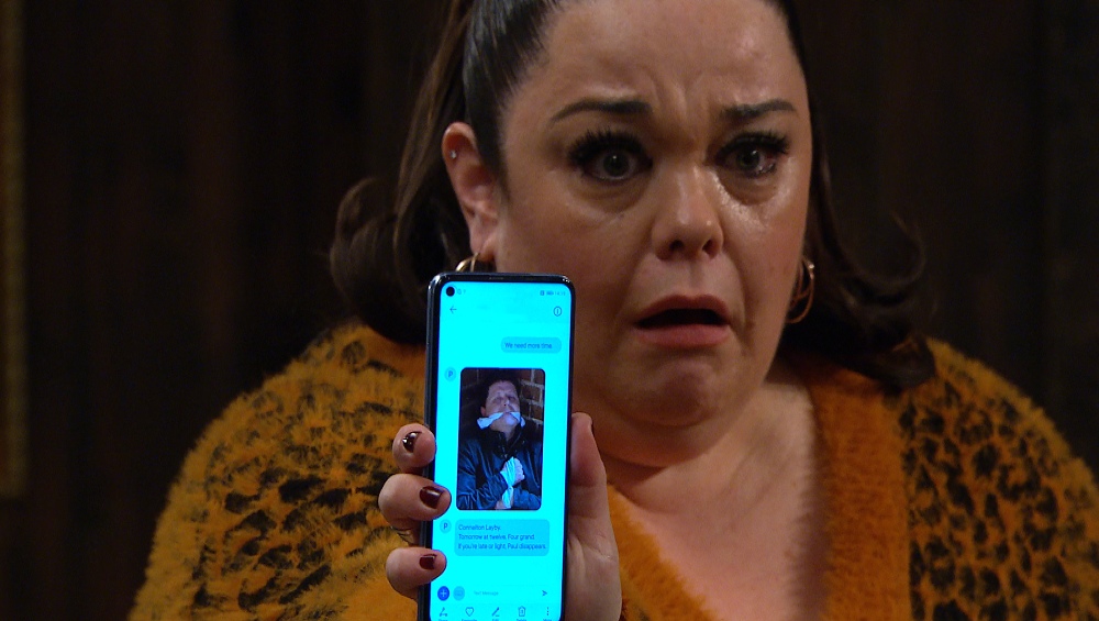 Lisa Riley as Mandy Dingle in Emmerdale / Picture Credit: ITV