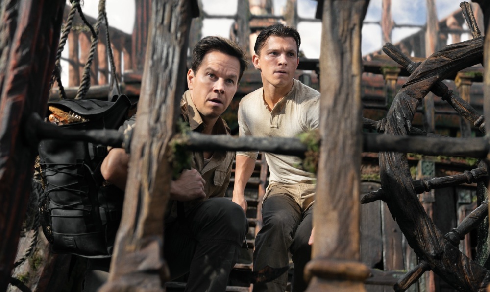Mark Wahlberg stars as treasure hunter Sully alongside Tom Holland's Nate in Uncharted / Picture Credit: Sony Pictures