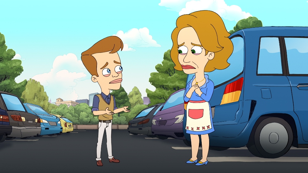 Andrew Rannells as Matthew and Julie White as Kimberly in Big Mouth Season 4 / Picture Credit: Netflix