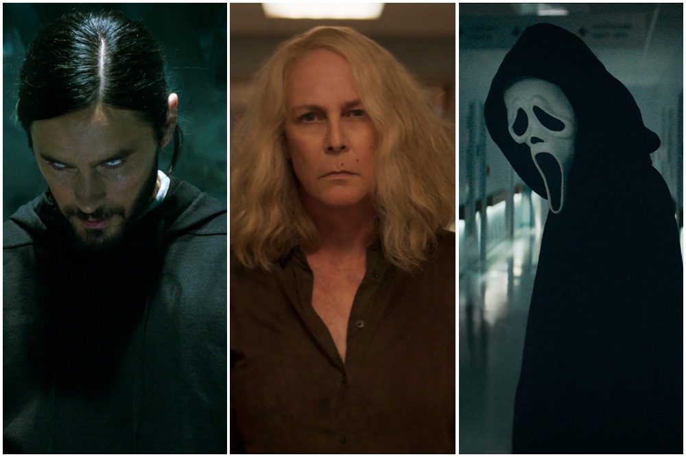 Morbius, Halloween Ends and Scream will all debut / Picture Credits (l-r): Sony Pictures, Universal Pictures, Paramount Pictures