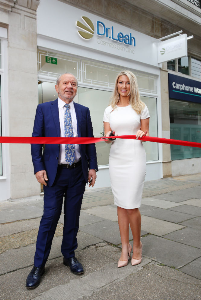 Business partners Lord Alan Sugar and Dr. Leah Totton