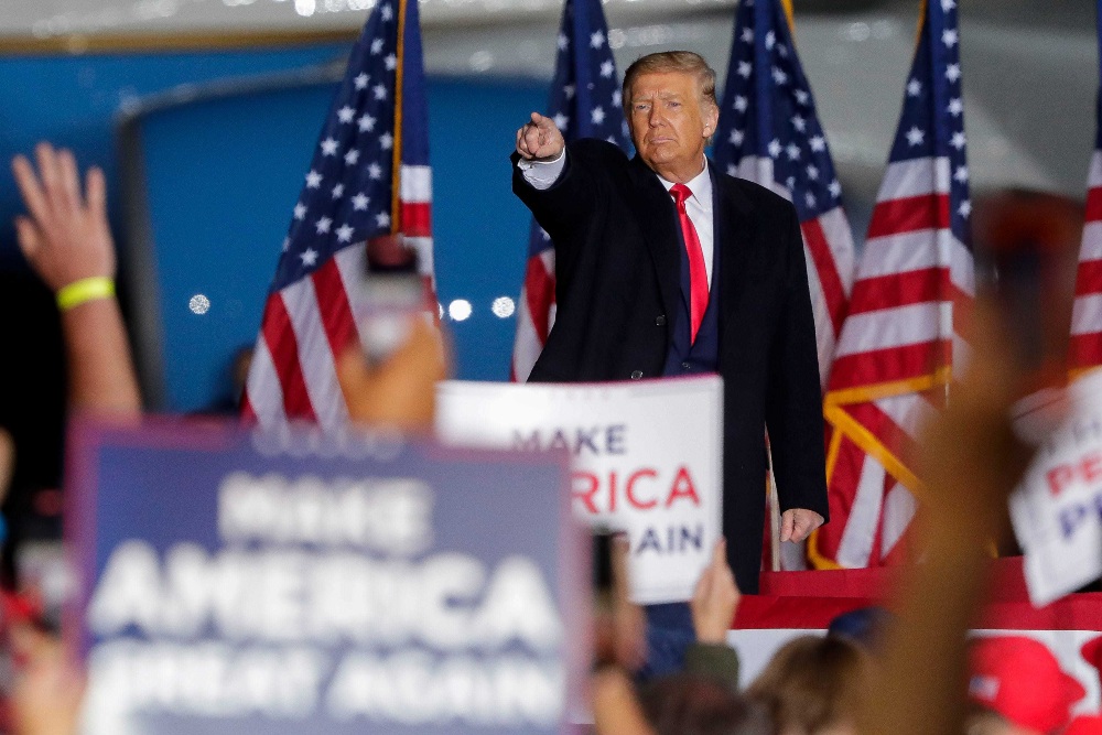 President Donald Trump campaigning at the Central Wisconsin Airport in Mosinee, September 2020 / Picture Credit: USA TODAY Network/SIPA USA/PA Images