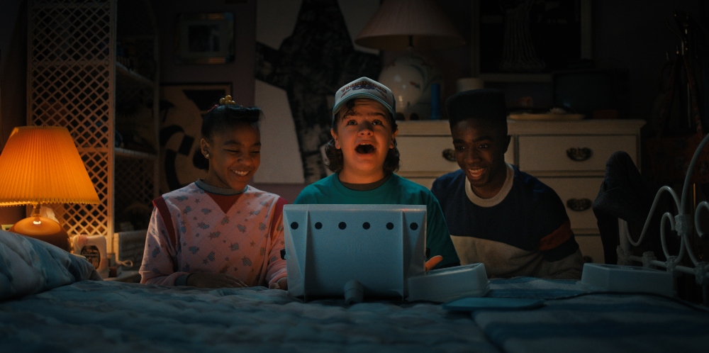 It's not all drama for the Stranger Things gang. As this picture shows, they'll continue to have some laughs along the way, despite all that they've been through. / Picture Credit: Netflix