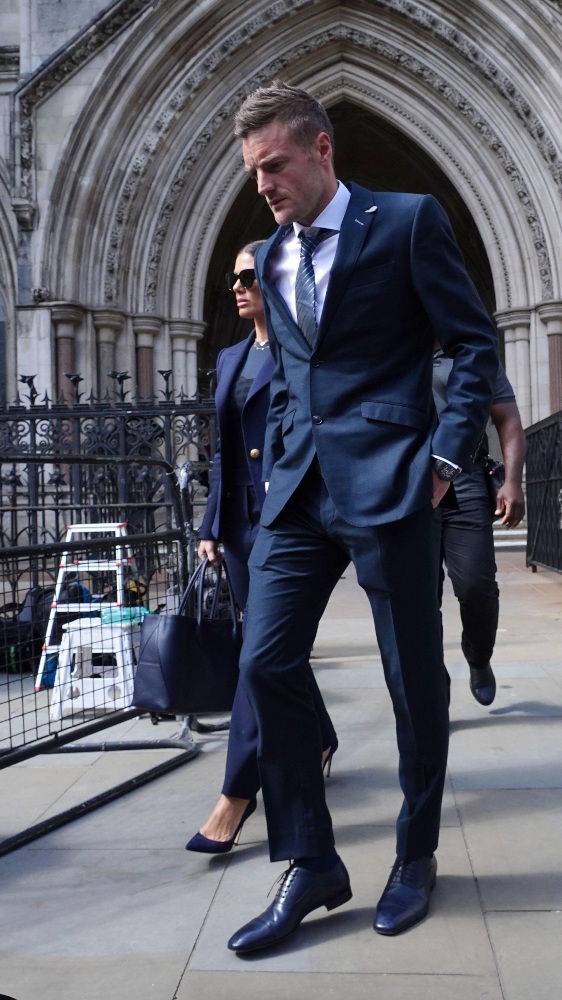 Rebekah and Jamie Vardy leaving the Royal Courts of Justice in London / Picture Credit: PA Images/Alamy Stock Photo