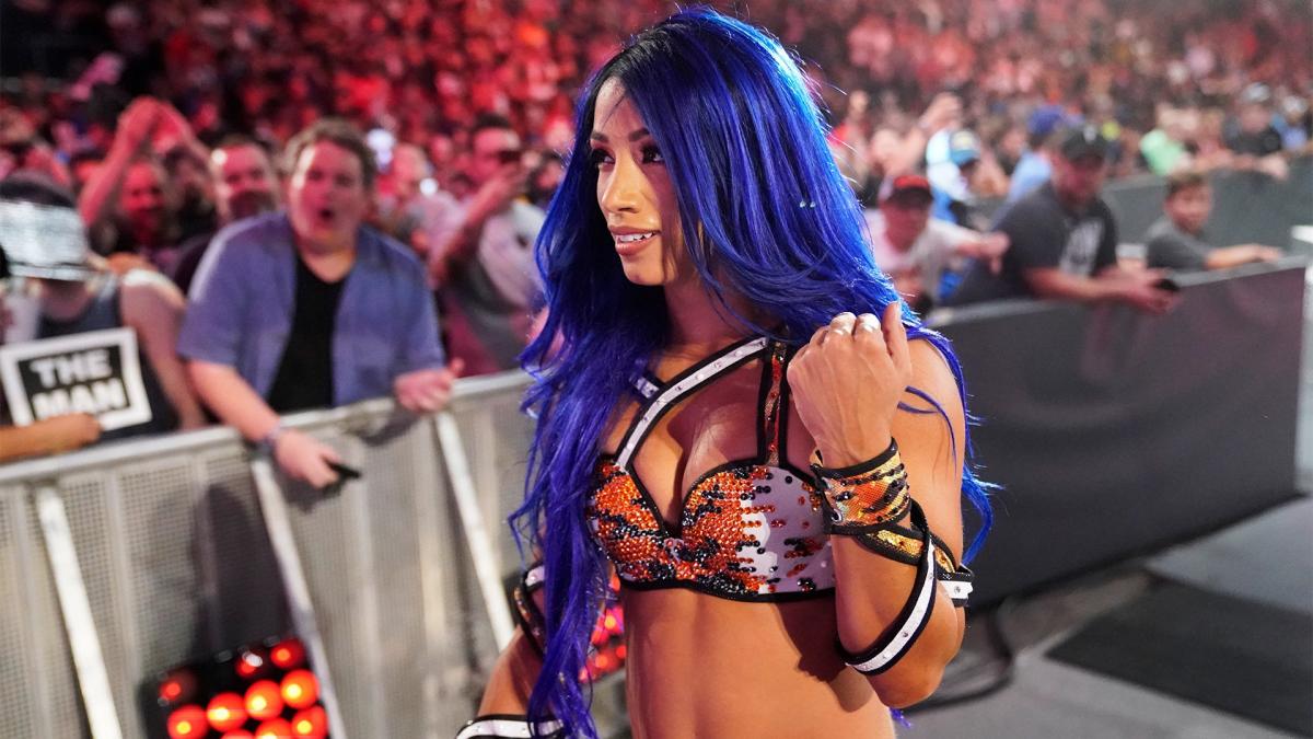 Sasha Banks on the August 12th, 2019 edition of Monday Night Raw / Photo Credit: WWE
