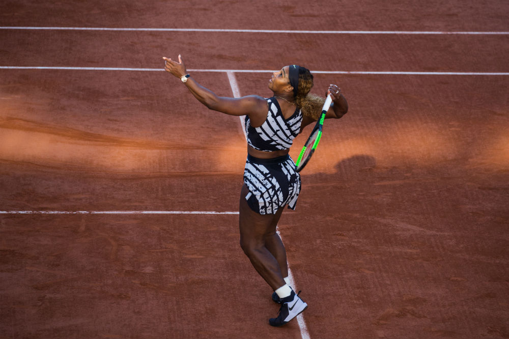 Serena Williams competing at the 2019 French Tennis Open in Paris, France / Photo Credit: Berzane Nasser/ABACA/ABACA/PA Images