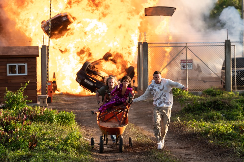 Escaping an explosion in a wheelbarrow? Why not? / Picture Credit: Paramount Pictures