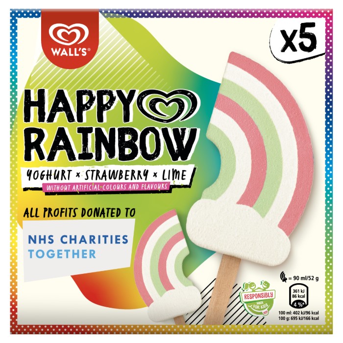 Wall's Happy Rainbow ice creams benefit NHS Charities