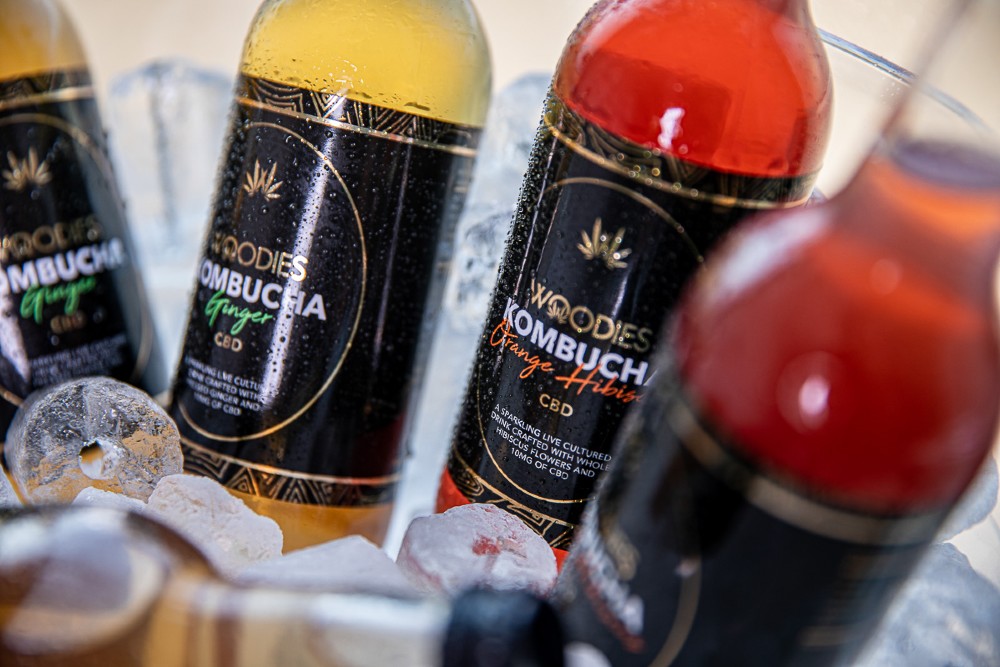 Woodies CBD-infused Kombucha range is made up of three unique flavours