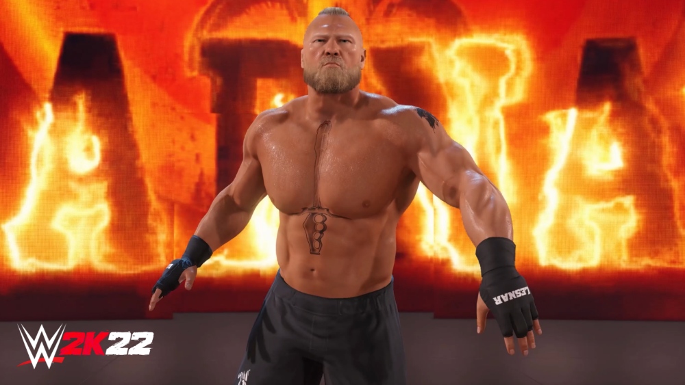 Royal Rumble 2022 winner Brock Lesnar looks better than ever in WWE 2K22 / Picture Credit: 2K Games