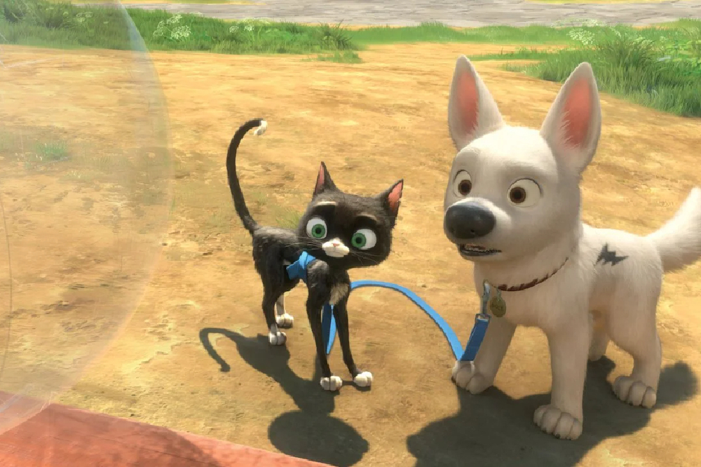 Mittens and Bolt / Bolt and his owner Penny / Picture Credit: Disney