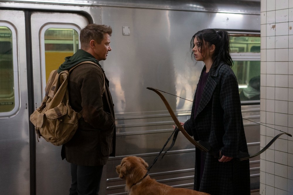 Jeremy Renner and Hailee Steinfeld in Hawkeye / Picture Credit: Marvel Studios and Disney+