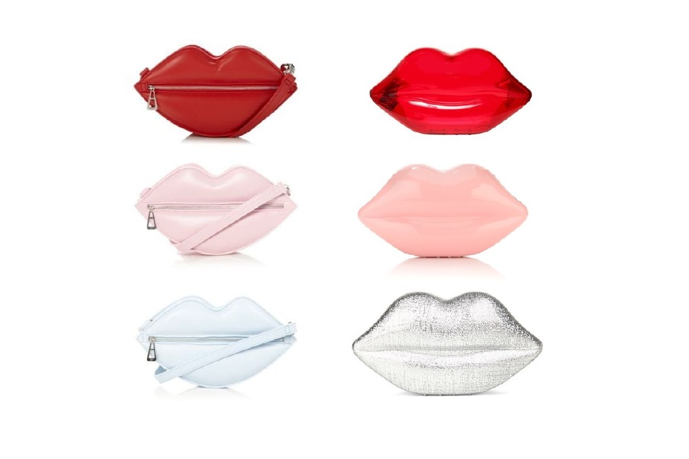 Lulu Guinness Small Red Lips Clutch Bag | Lyst