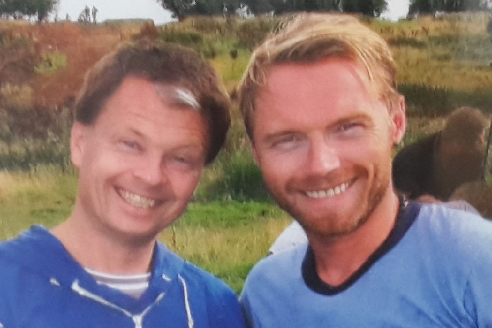 Across his career, Ian Brown has got to work with hundreds of celebrities. Here, he is pictured with singer Ronan Keating