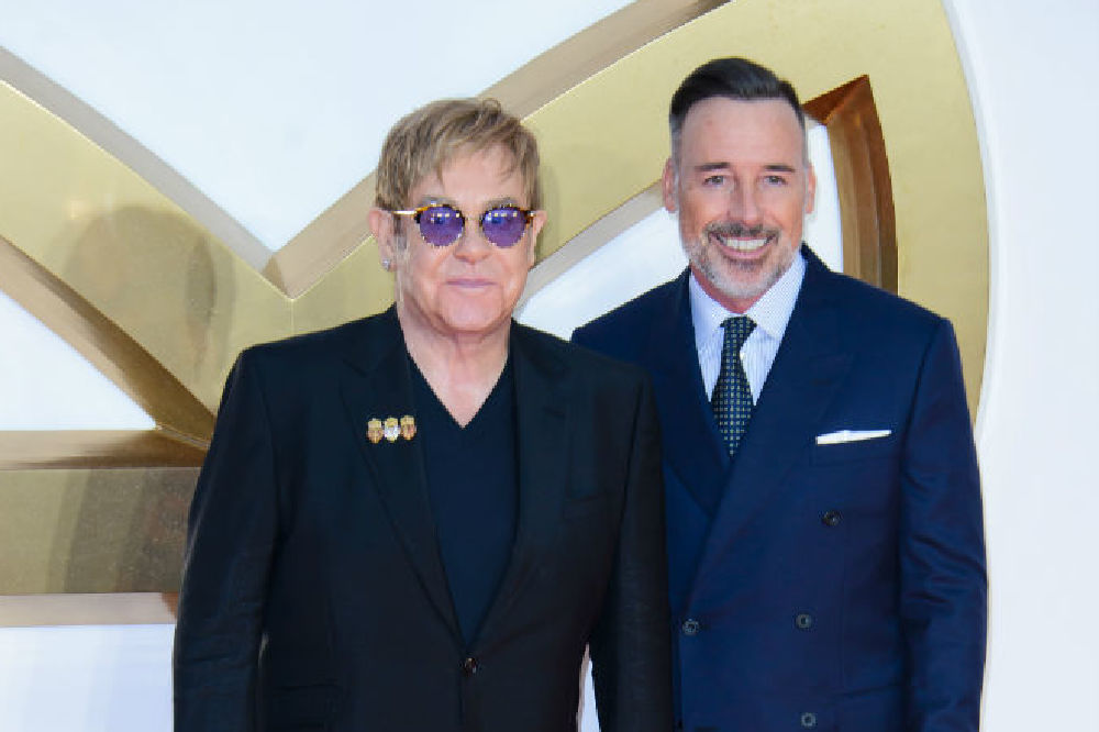 Sir Elton John and David Furnish at the premiere for Kingsman: The Golden Circle / Photo Credit: JHMH/Famous