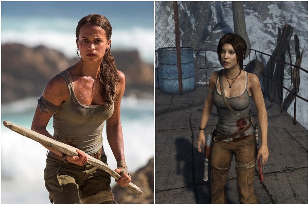 Alicia Vikander's Lara compared to the 2013 game / Picture Credits: Metro -Goldwyn-Mayer, Square Enix