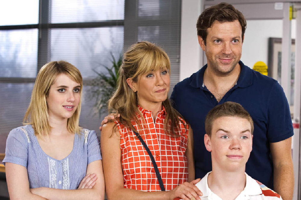 Emma Roberts, Jennifer Aniston, Jason Sudeikis and Will Poulter in We're the Millers / Picture Credit: New Line Cinema