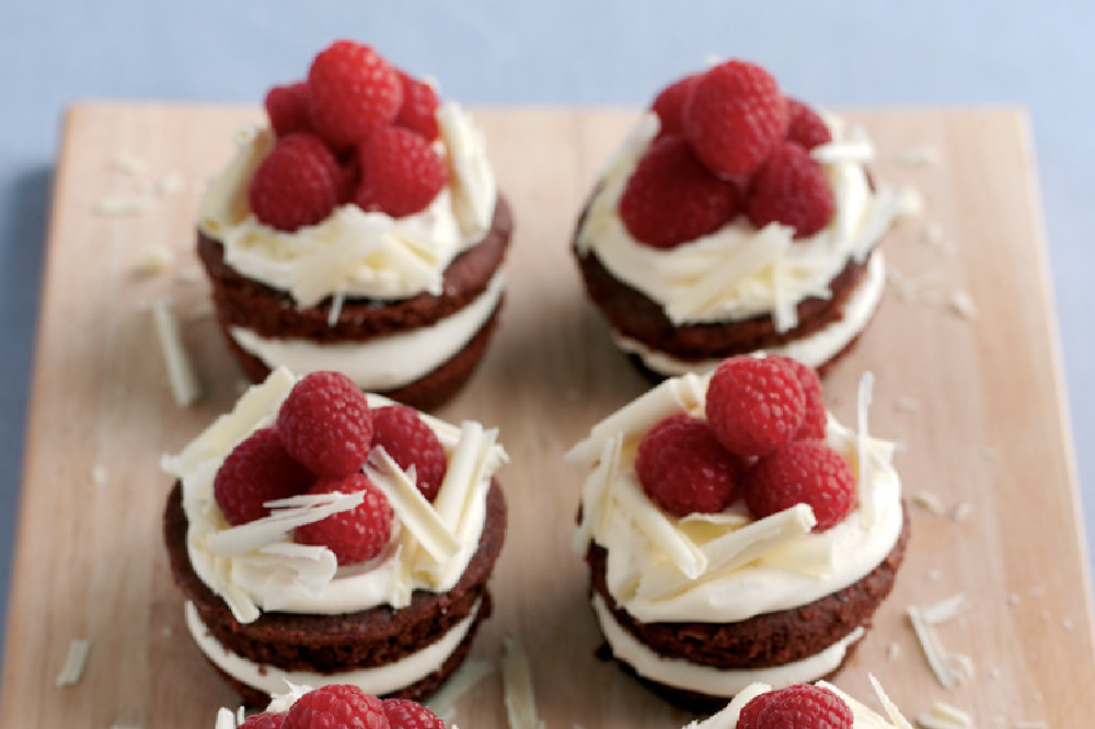 Spring Desserts: Mini Chocolate and Raspberry Nests
