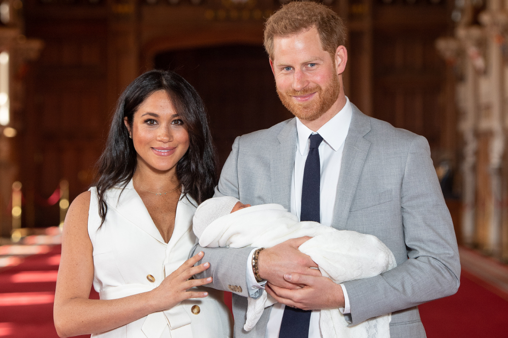 The Duke and Duchess of Sussex introduce the world to Archie Harrison from inside Windsor Castle. Photo: PA