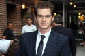 Andrew Garfield arrives at the David Letterman show