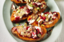 Baked Sweet Potatoes With Mackerel And Beetroot