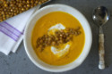 Carrot Soup with Crispy Chickpeas