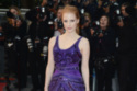 Jessica Chastain looks beautiful in the purple-embellished gown