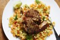 Organic Spiced lamb chop with carrots and cauliflower