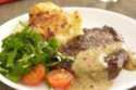 Beefeater Steak with Brandy and Peppercorn sauce