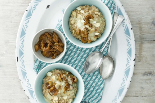Brown Rice Pudding with Fig Compote