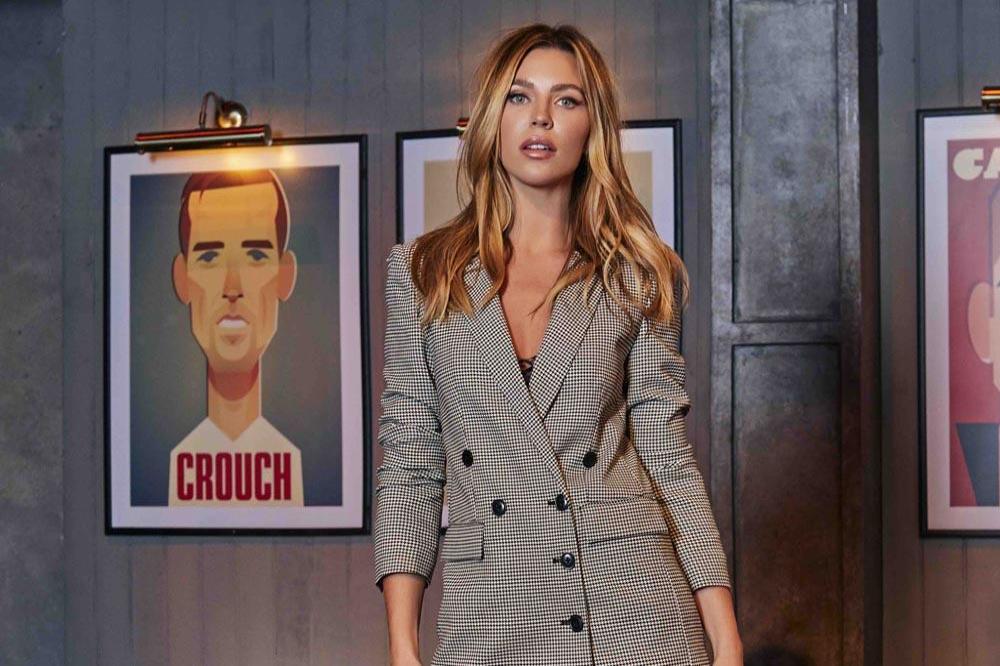 Abbey Clancy on set of Amazon Prime's Back of the Net 
