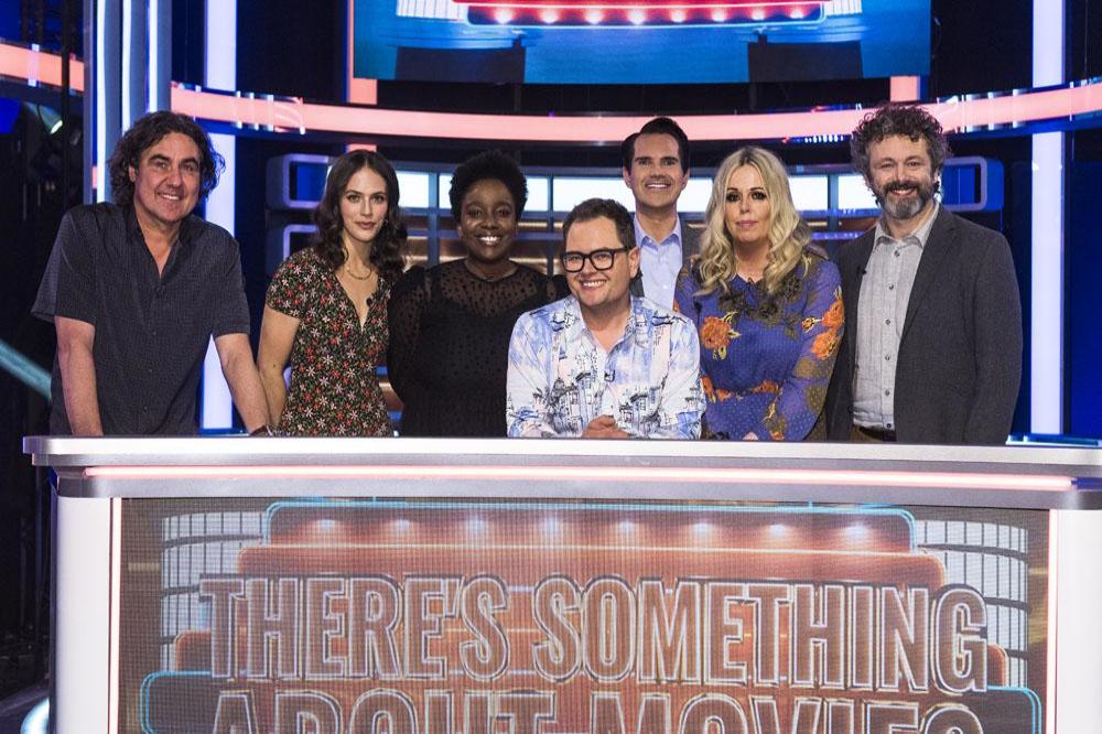 Alan Carr, Jessica Brown Findlay, Jimmy Carr, Lolly Adefope and Roisin Conaty