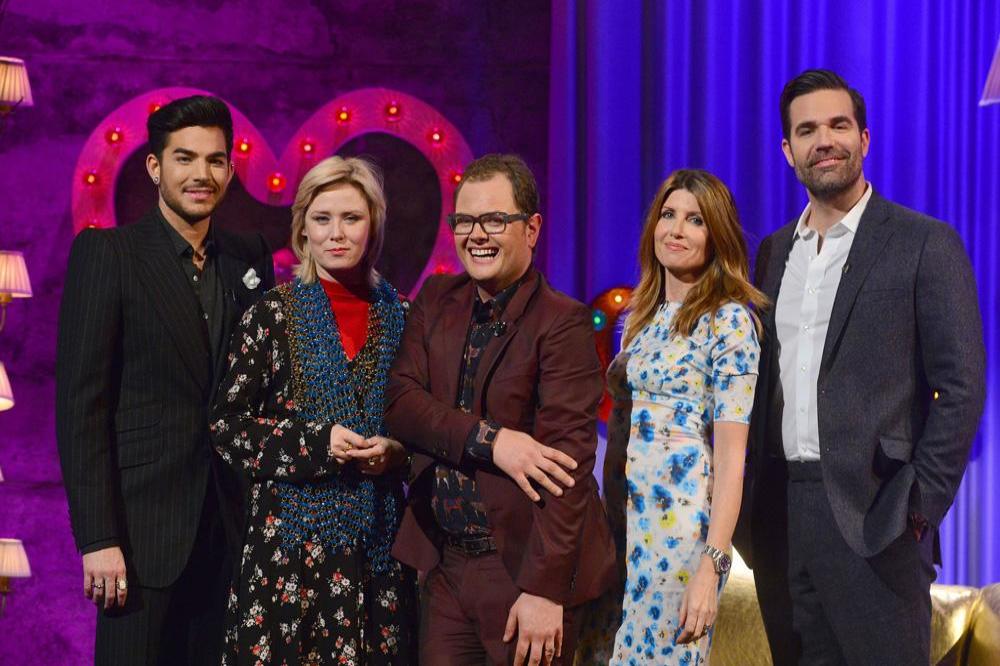 Alan Carr with Roisin Murphy, Sharon Horgan and Rob Delaney on Chatty Man