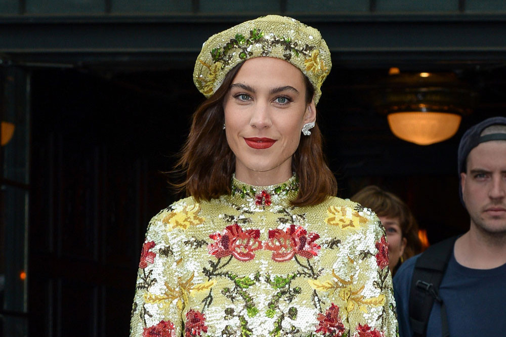 Alexa Chung says a red lip suits 'a classic look'