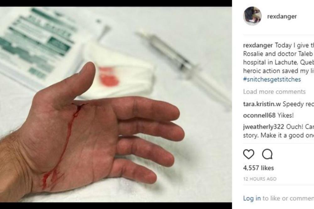 Alexander Skarsgard's hand (c) Alexander Skarsgard/Instagram