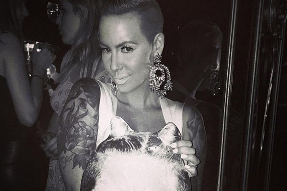 Amber Rose at Miley Cyrus' birthday party