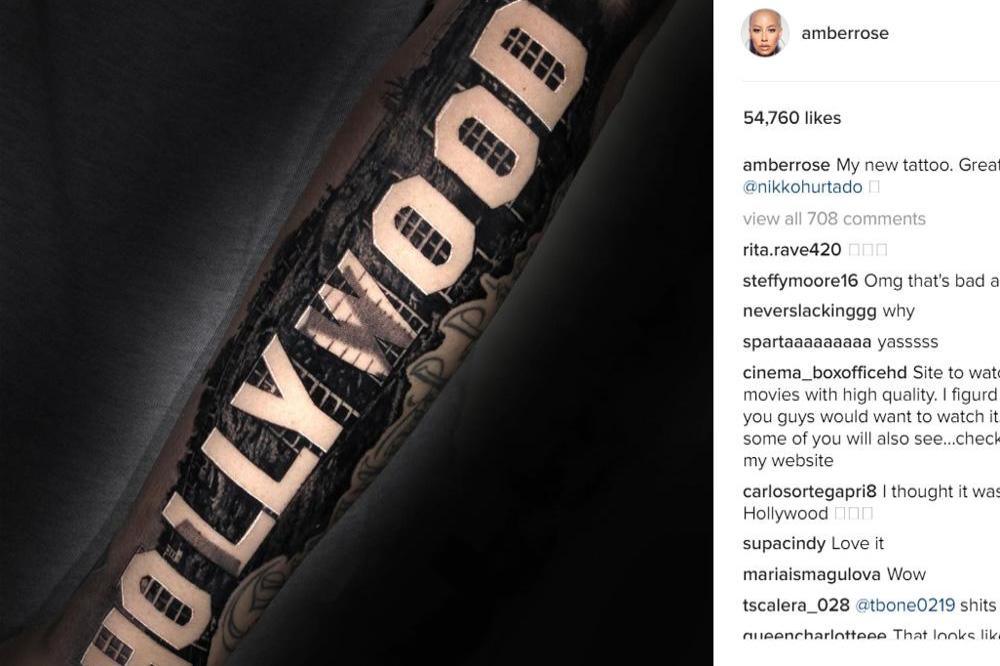 Amber Rose's tattoo (c) Instagram