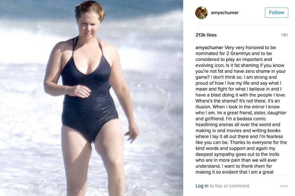 Amy Schumer's Instagram post