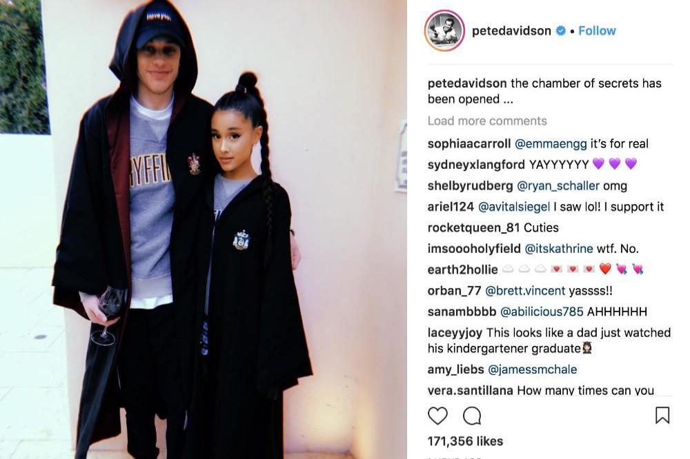 Pete Davidson and Ariana Grande via Instagram (c)