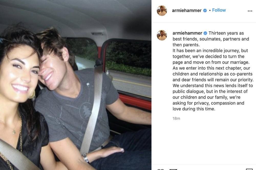 Armie Hammer's Instagram (c) post