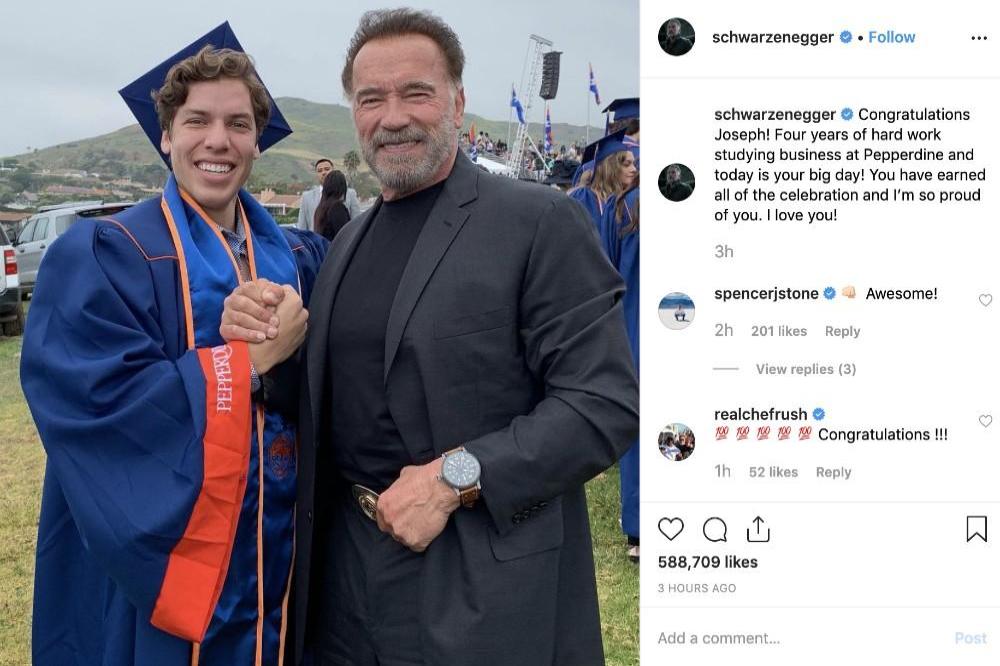 Arnold Schwarzenegger's Instagram (c) post
