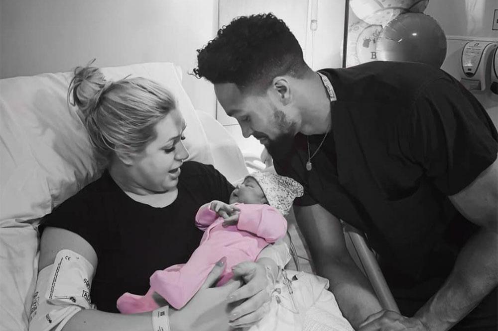 Ashley Banjo, Francesca Abbott and their baby girl (c) Instagram