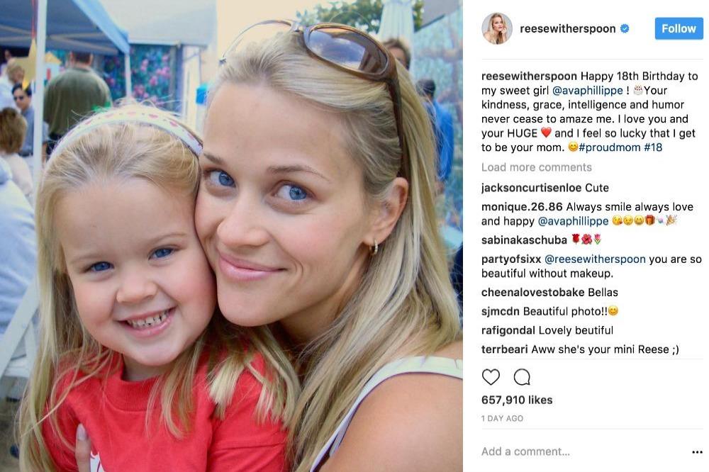 Ava Phillippe and Reese Witherspoon via Instagram (c)