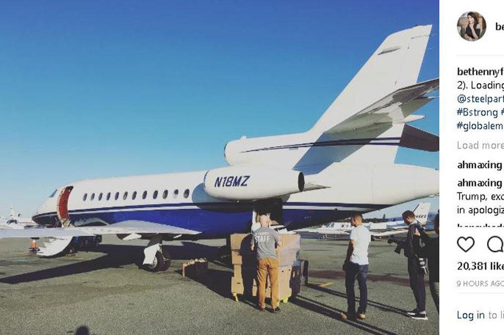 Bethenny Frankel's chartered planes (c) Instagram/Bethenny Frankel